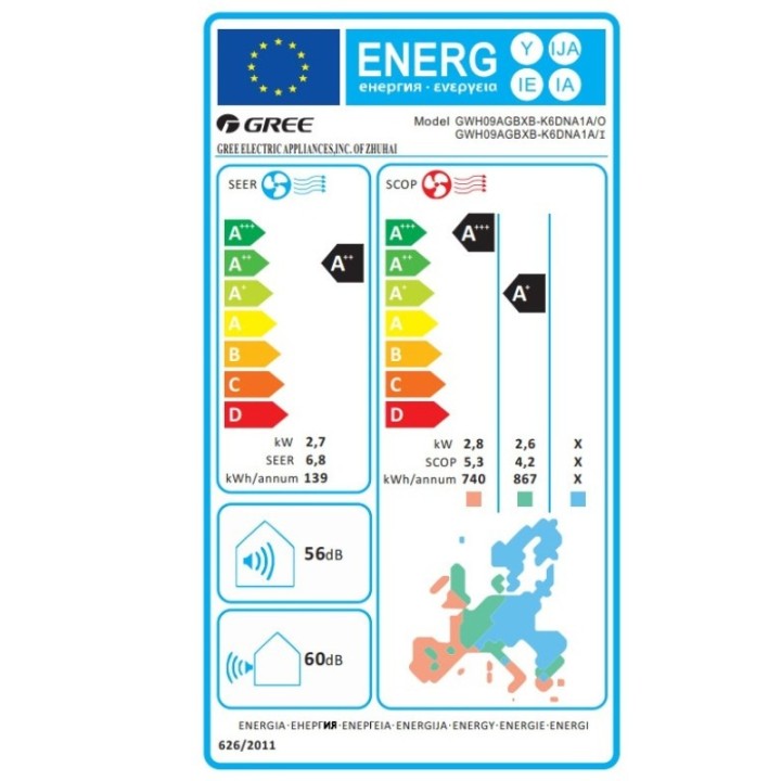 Rezidenční klimatizace GREE PULAR 2,7 kW - split SET