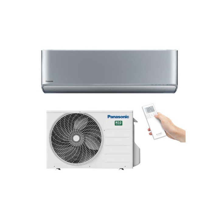 Panasonic KIT-XZ25-CKE – klimatizace Etherea XZ nástěnná (stříbrná) 2,50 kW (sada vnitřní + venkovní jednotka)
