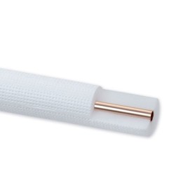 Montážní příslušenství – Izolované měděné potrubí F0754 – kotouč 25m, bílá izolace 12 x 0,8 mm (1/2")
