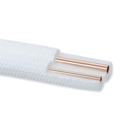 Montážní příslušenství – Izolované měděné potrubí F1443 – kotouč 25m, bílá izolace, DUO 6 x 0,8 mm (1/4") + 12 x 0,8 m