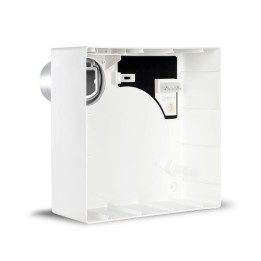 Vortice VARIO I QE-B M - krabice pro nástěnnou montáž z ABS plastu, se zpětnou klapkou z ABS plastu – axiální ventilátory pro