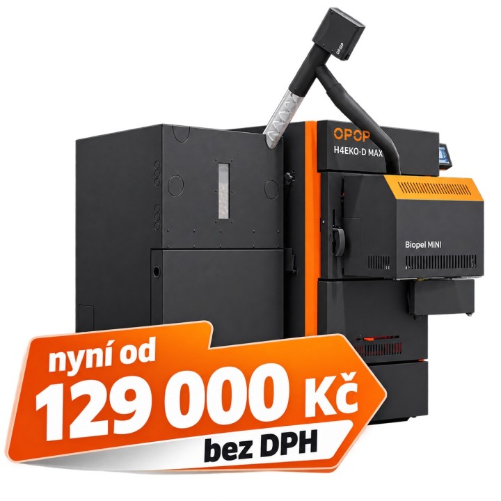 OPOP H435 EKO-D MAX KOMBI/150 – zplynovací kotel na dřevo 35/35 kW