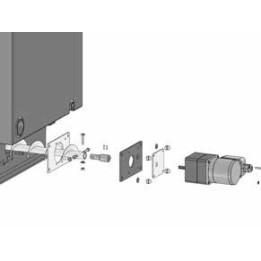 ATMOS Díly pro uchycení převodovky odpopelnění – poz. 4. šneková hřídel – délka 630 mm pro kotel D14P, D21P …