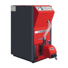 ATMOS D20PX – kompaktní automatický kotel na pelety s hořákem a zásobníkem 4,5 - 20 kW