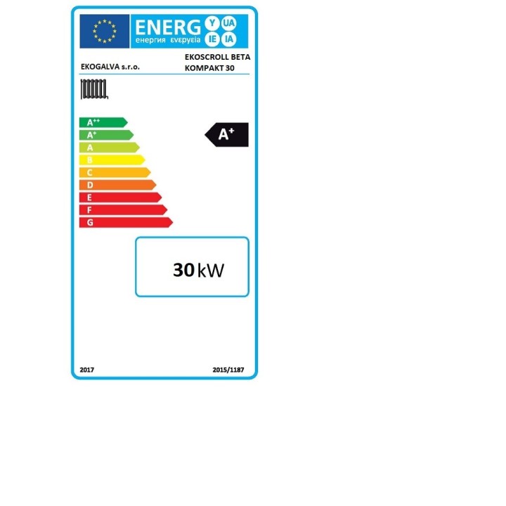 EKOSCROLL BETA KOMPAKT 30 – automatický kotel na pelety 30 kW