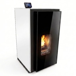 EKOSCROLL SIGMA PRESTIGE 25 hnědá – krbová kamna na pelety s výměníkem 25 kW