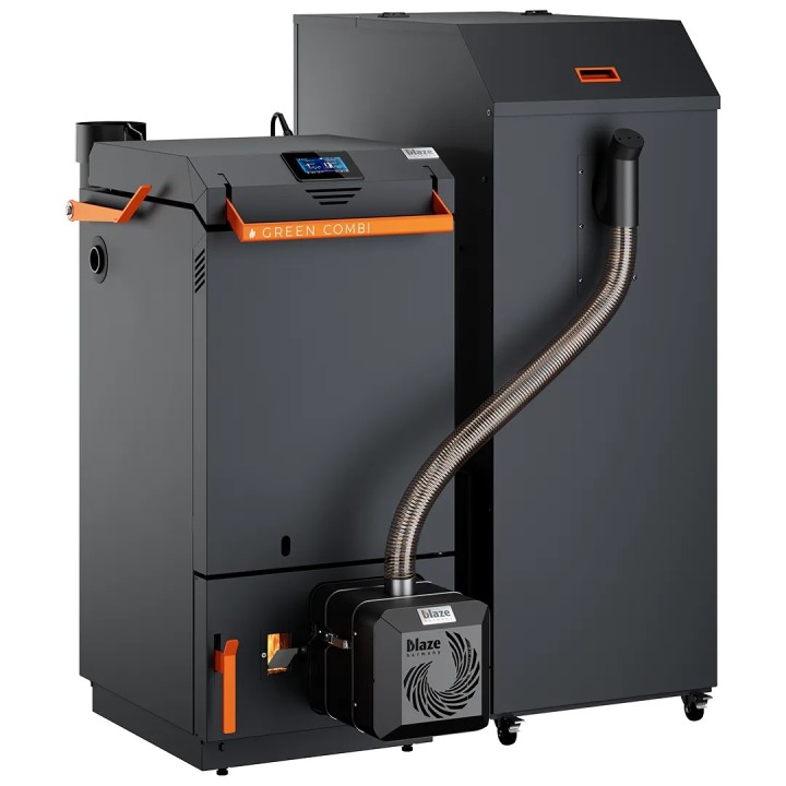 BLAZE GREEN COMBI 33 – kombinovaný zplyňovací kotel na dřevo a pelety 33 kW