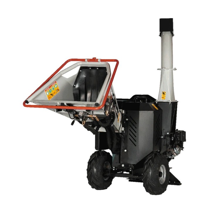Benzínový štěpkovač LUMAG RAMBO HC15H – hydraulické podávání, 120 mm