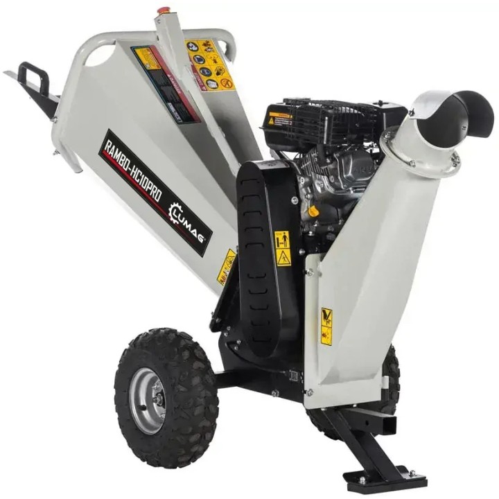 Benzínový štěpkovač LUMAG RAMBO HC10PRO – větve do 100 mm, 4,4 kW