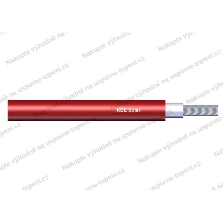 KBE Solar DB+, 6mm², 100m, červený