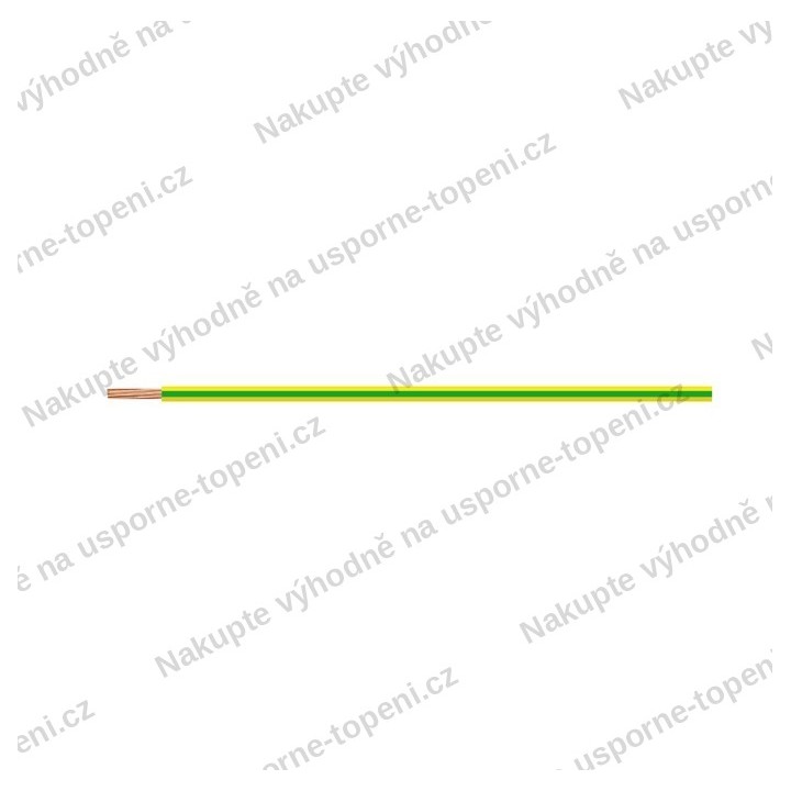 Jednožilový vodič H07V-R 16 mm², zeleno-žlutý, svazek 100 m, jemný drát