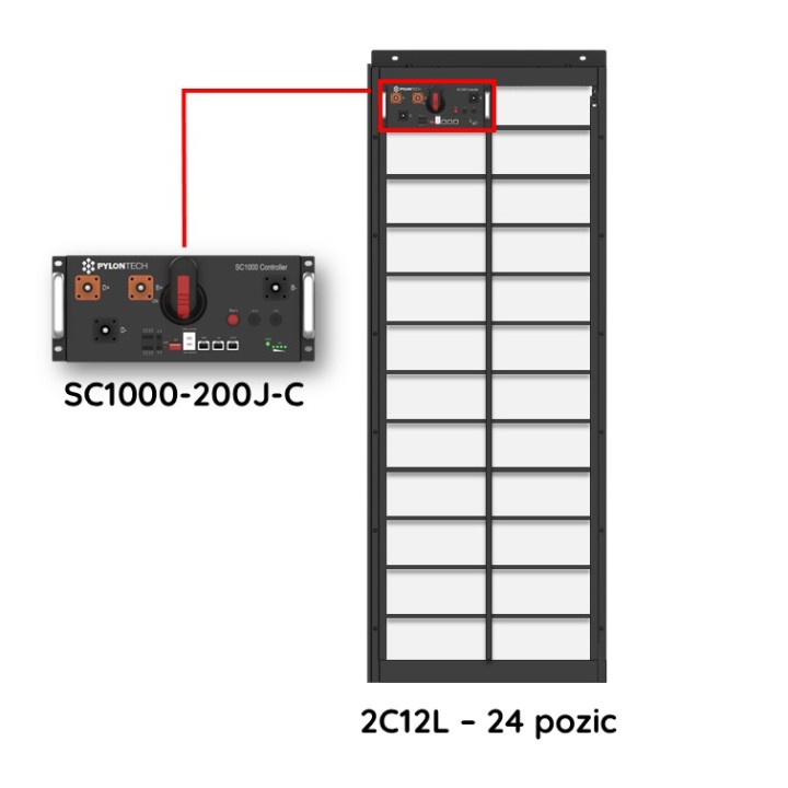 Pylontech Rack M1C RK2130-M1(2C12L) + BMS SC1000