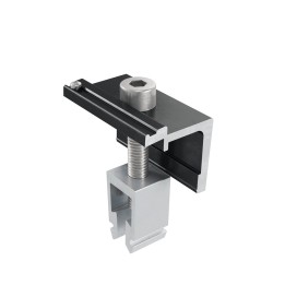 Alumero easyCLAMP End clamp with pin, black